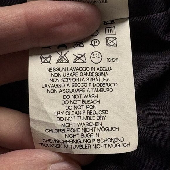 CARACTERE Women Velvet Jacket Blazer Size 6 Purple Lined Floral Collared 35-7 - Picture 10 of 14